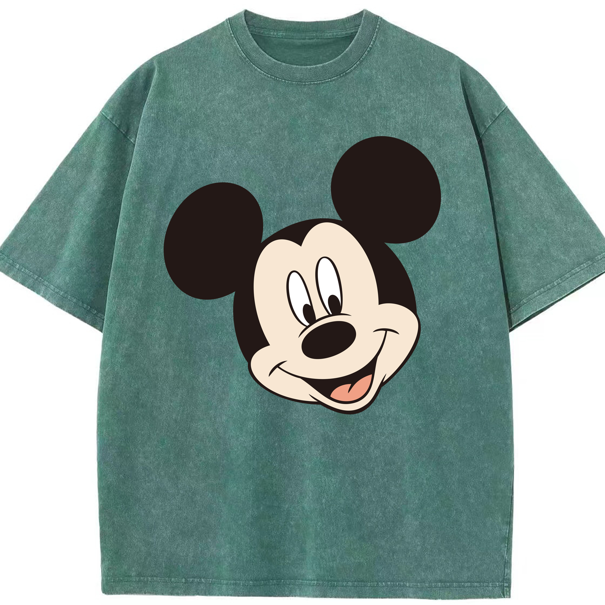 （画像用） ミッキーマウス Mickey Mouse 綿100% ヴィンテージ風 半袖Tシャツ（フロントプリント）